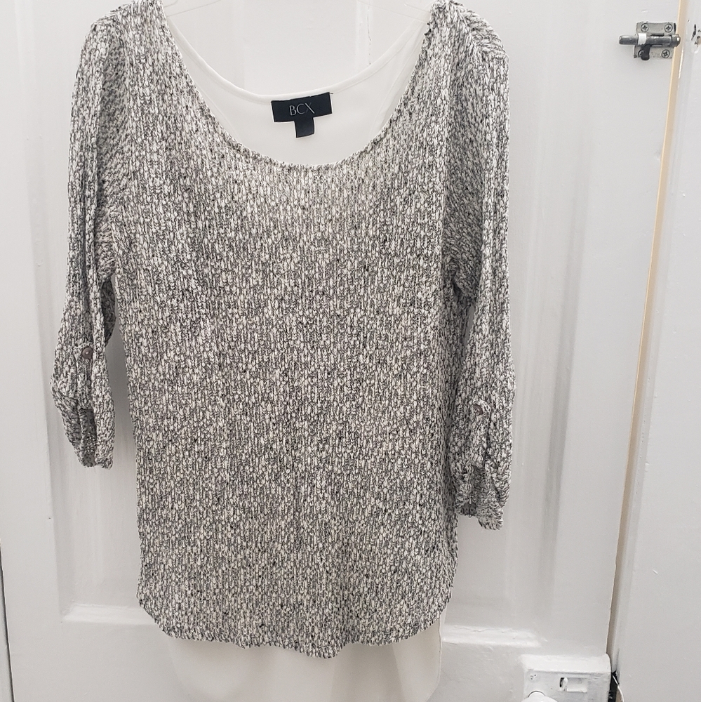 Grey sheer Racerback Top